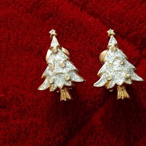 Vintage Christmas Clip Back Earring Lot - Picture 3 of 5